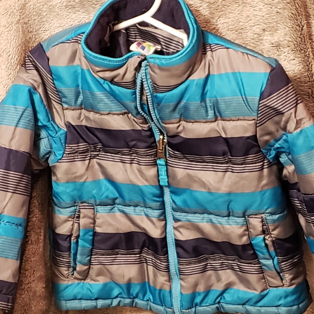 Boys 3T zip Jacket Light Weight Blue/Navy/Gray